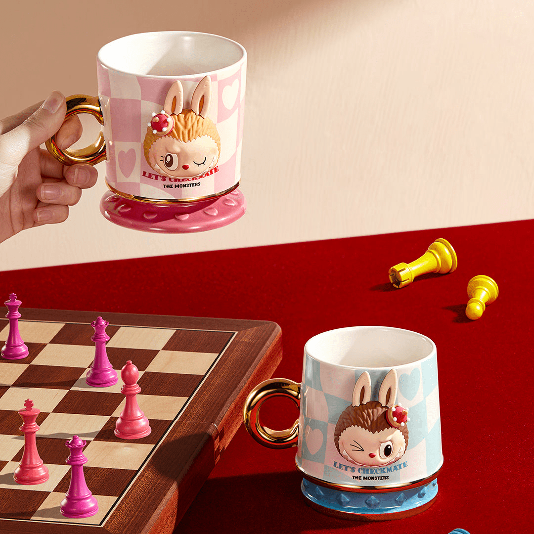 Labubu Let’s Checkmate Series Mug Blue Cup - Image 3