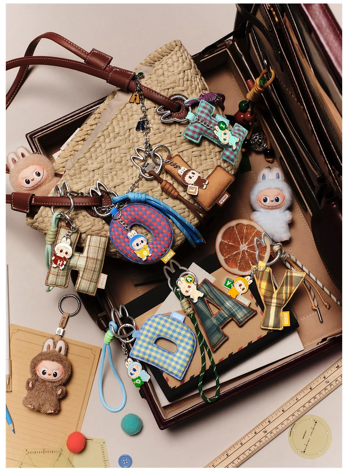 Labubu Letter Pendant W – Pin for Love Series - Image 4