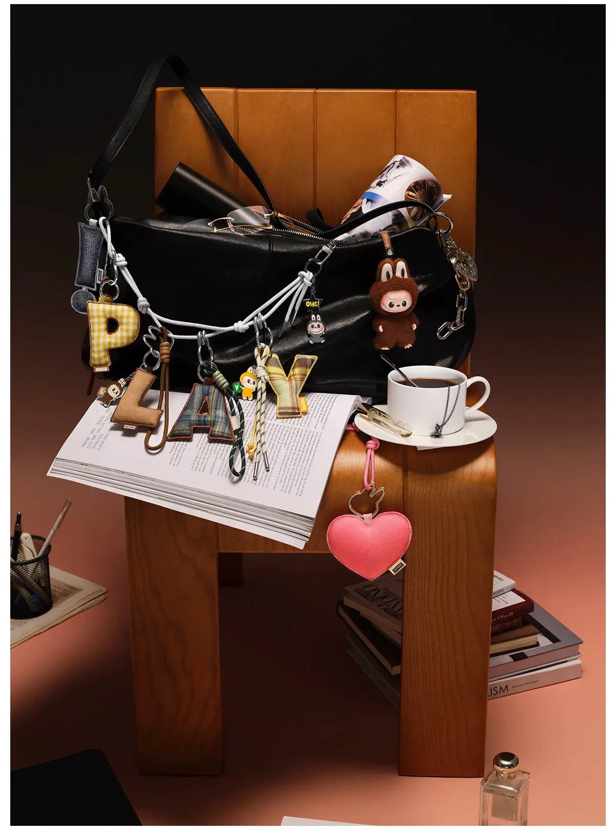 Labubu Letter Pendant W – Pin for Love Series - Image 5