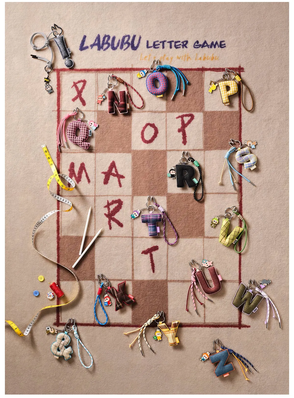 Labubu Letter Pendant W – Pin for Love Series - Image 6