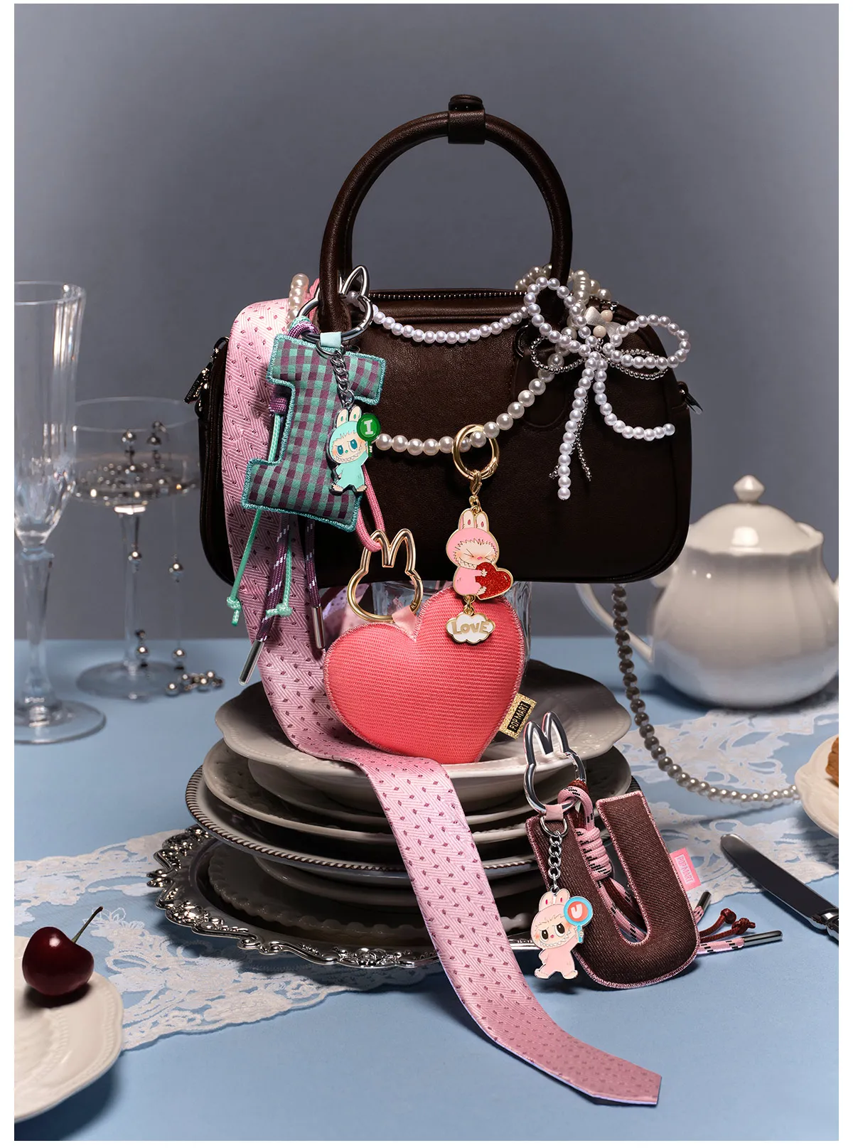 Labubu Letter Pendant W – Pin for Love Series - Image 3