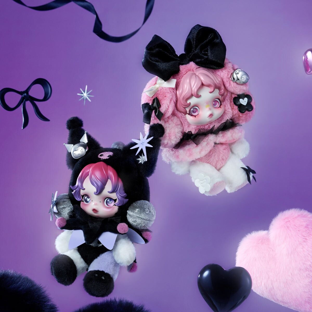 SKULLPANDA × KUROMI Plush - Labubu Shop UK - Image 4